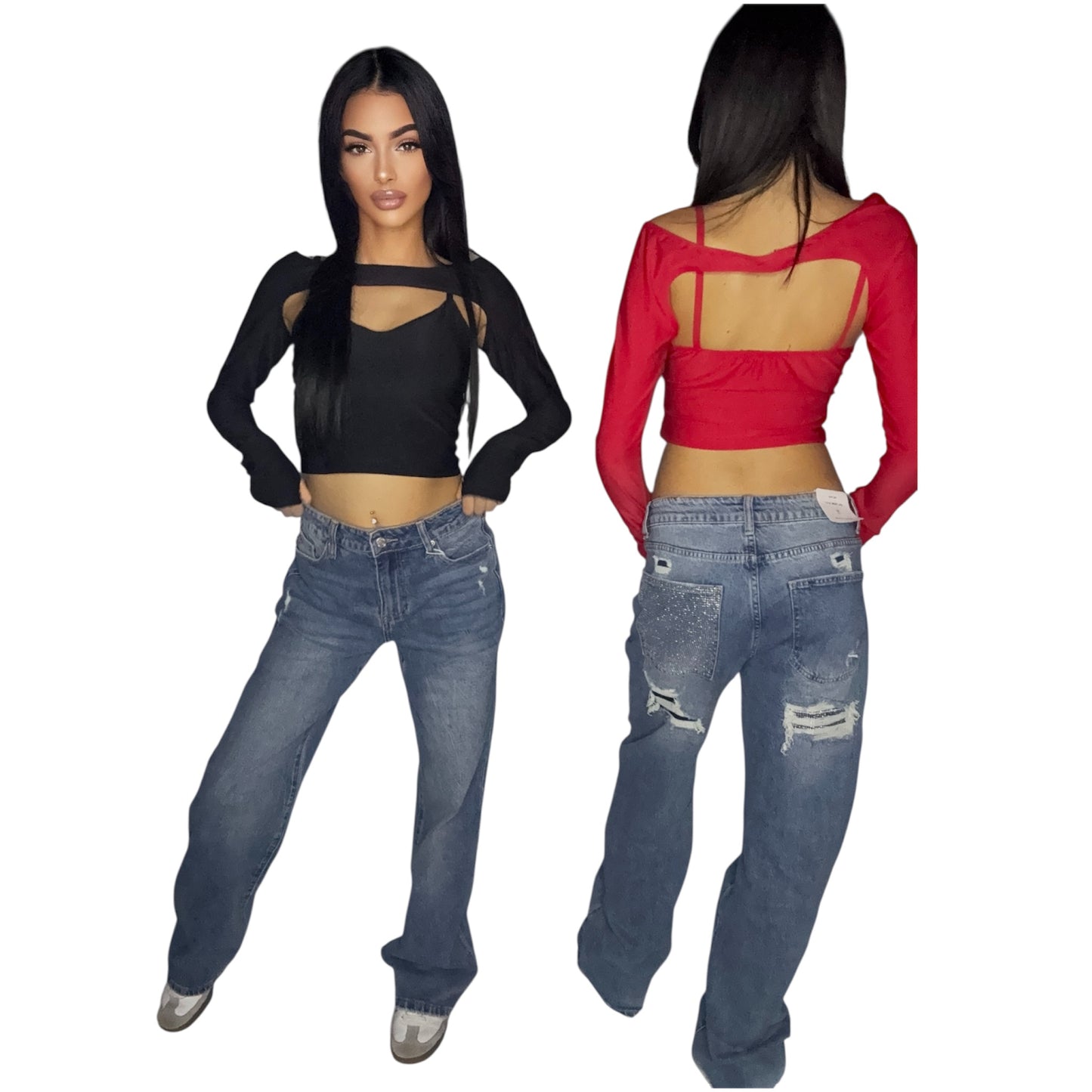 JEANS DENIM TASCA DIAMOND RETRO