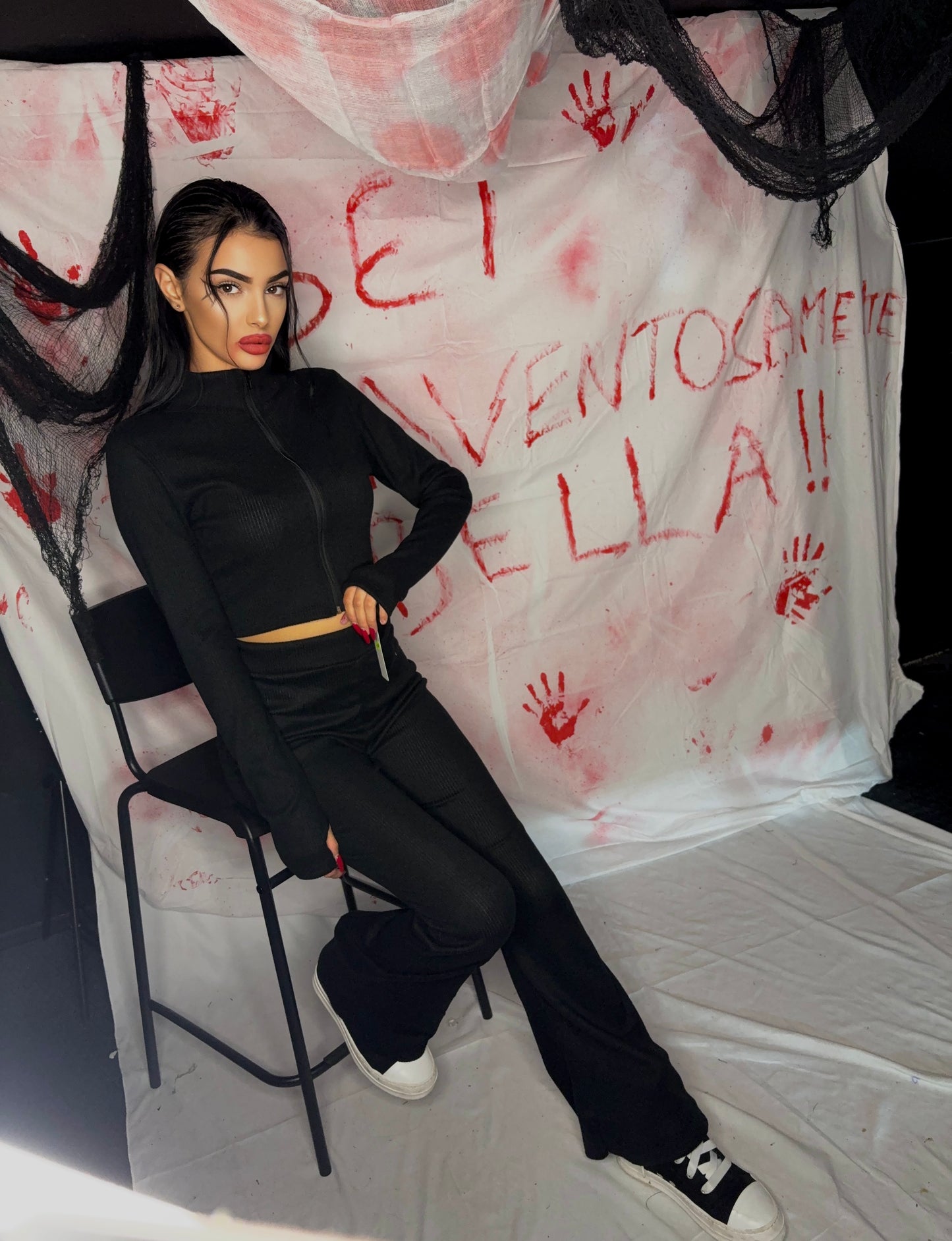 COORDINATO BLACK A COSTINE 🎃